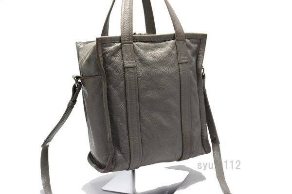 希少美中古□BALENCIAGA バザール ショッパー XS レザー 2way
