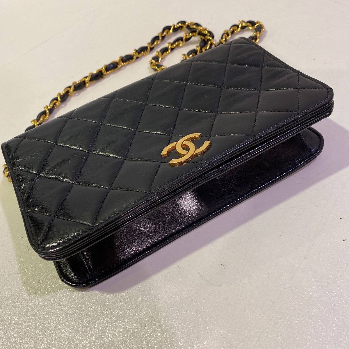 現状品】CHANEL シャネル ミニマトラッセ プッシュロック チェーン 