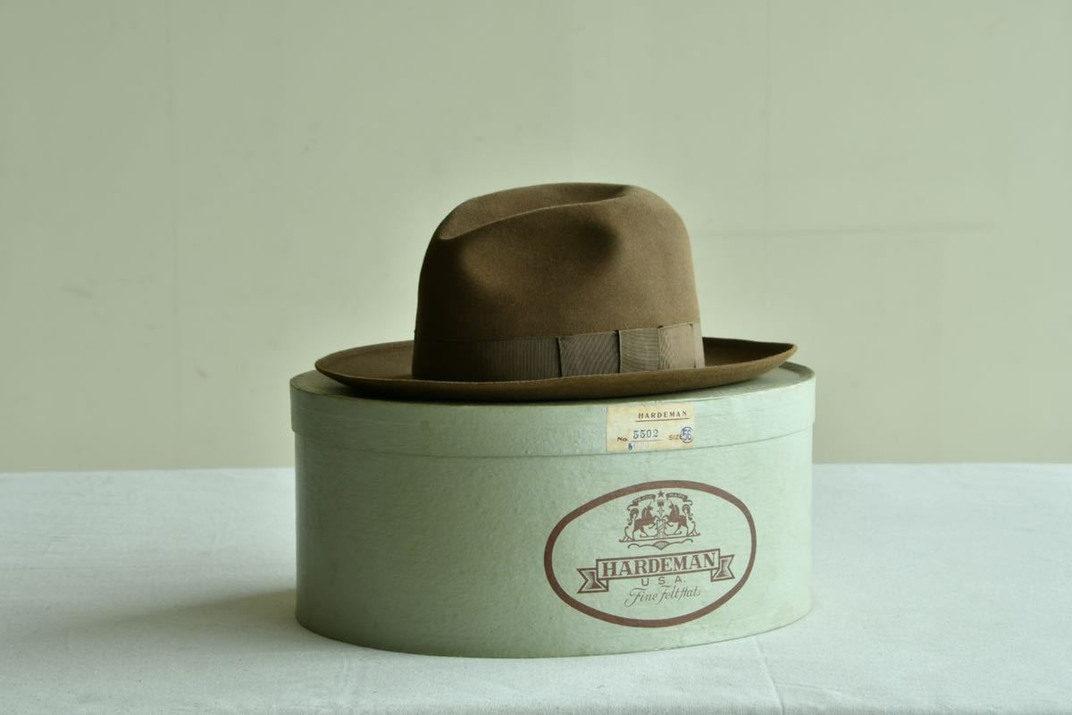 【美品】ボルサリーノ　中折れハット　ラビットウール ボルサリーノ Borsalino ハット 帽子 中折れ帽 ラビットファー 中折れ
