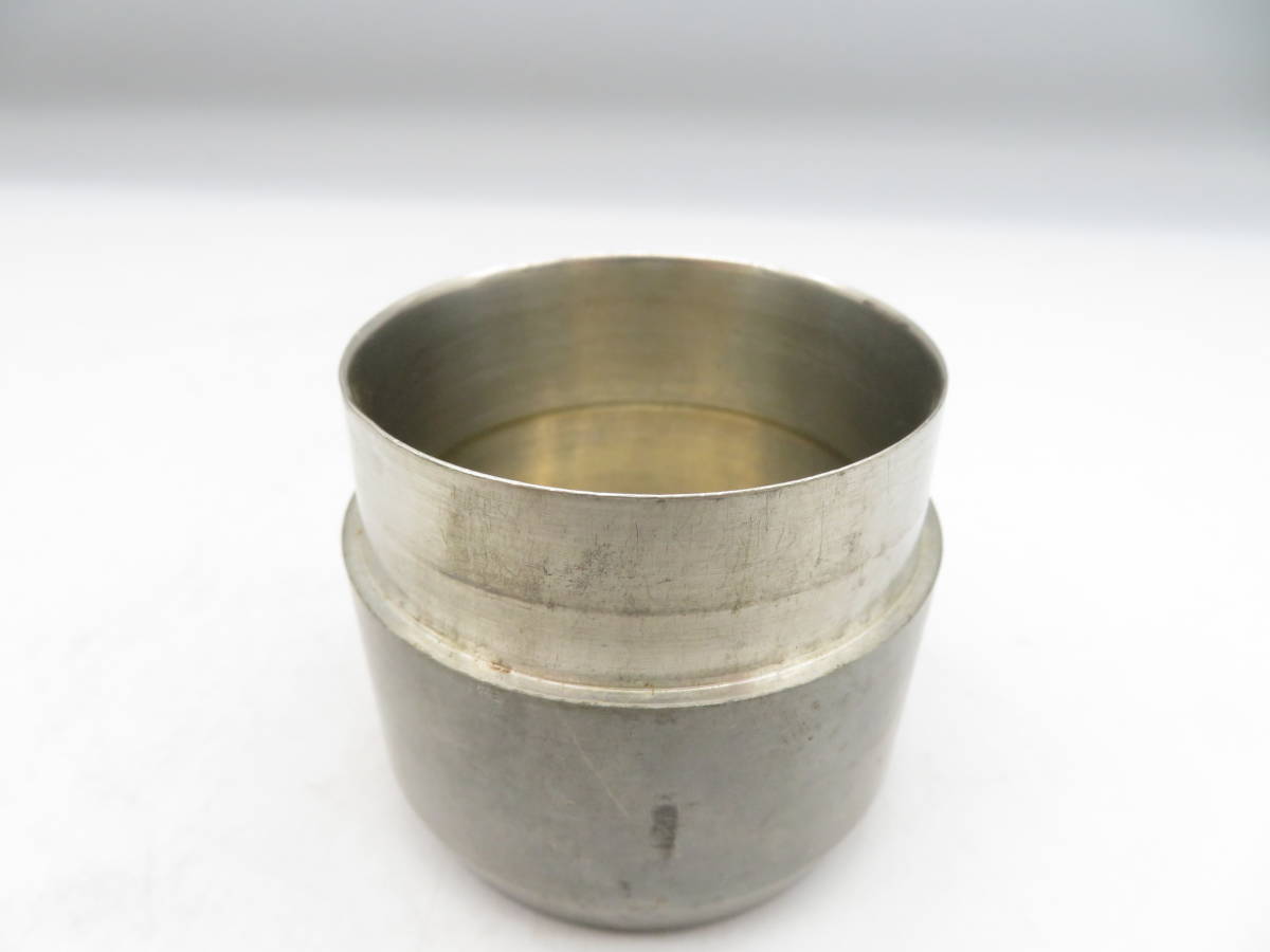 K1347 蔵六 造 純錫製 茶心壺 茶入れ 茶壺 茶筒 在銘 刻印 茶道具 錫器
