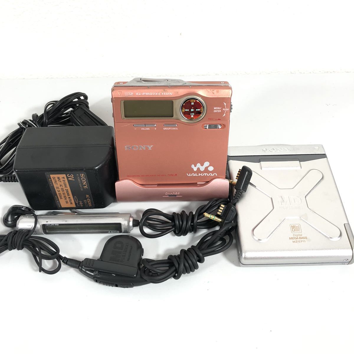 ジャンク 動作未確認 SONY ソニー MZ-R910 MZ-EP11 WALKMAN MD