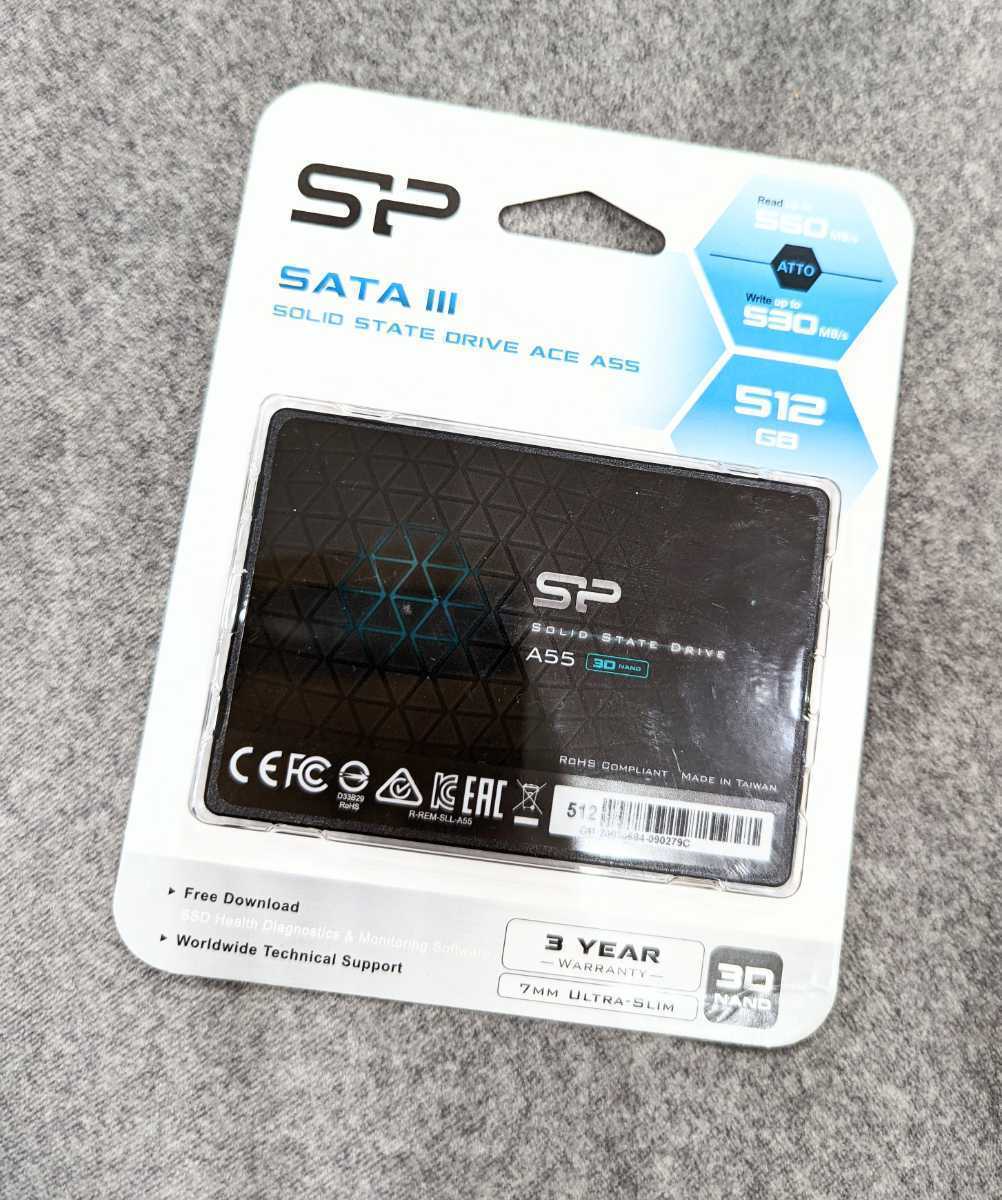 新品未開封 シリコンパワー SSD 512GB 3D NAND採用 SATA3 6Gb/s 2.5