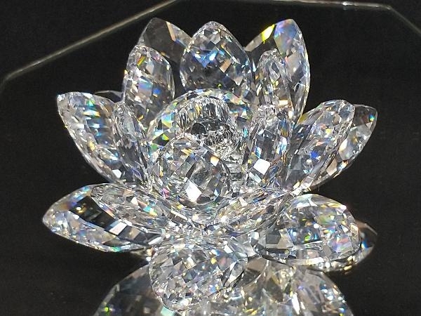 箱付き SWAROVSKI スワロフスキー スイレン 睡蓮 キャンドルホルダー