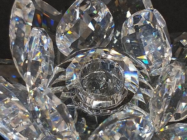 箱付き SWAROVSKI スワロフスキー スイレン 睡蓮 キャンドルホルダー