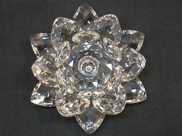 箱付き SWAROVSKI スワロフスキー スイレン 睡蓮 キャンドルホルダー