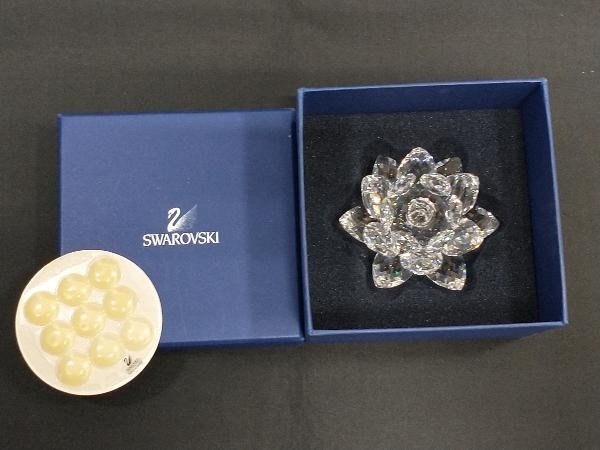 箱付き SWAROVSKI スワロフスキー スイレン 睡蓮 キャンドルホルダー