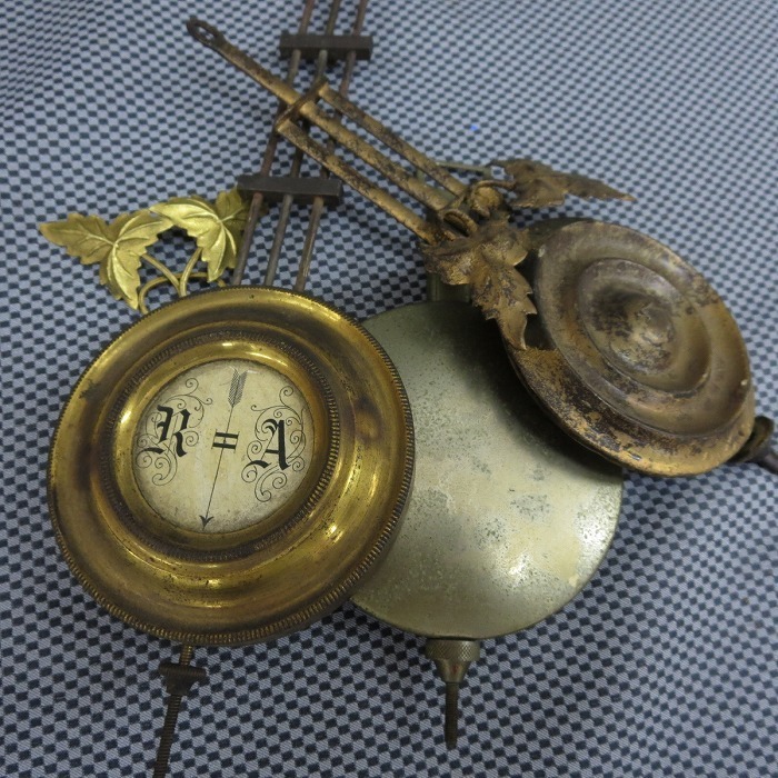 完動・美品〉精工舎 セル文字盤宮型ゼンマイ振り子時計 古時計