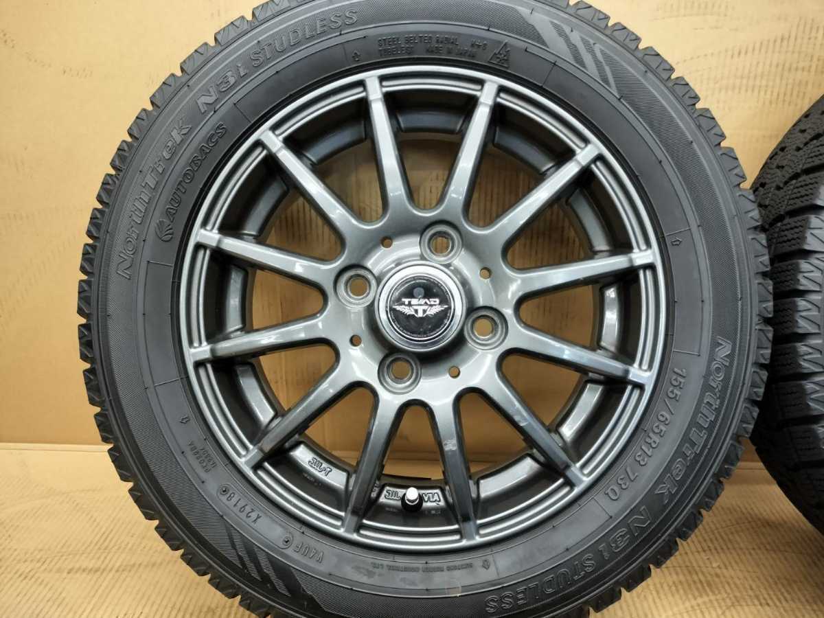ノーストレックN3 155/65R13 タイヤホイールセット 2018年製