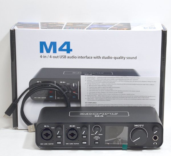 ☆新品同様！MOTU モツ M4 オーディオインターフェイス 元箱付