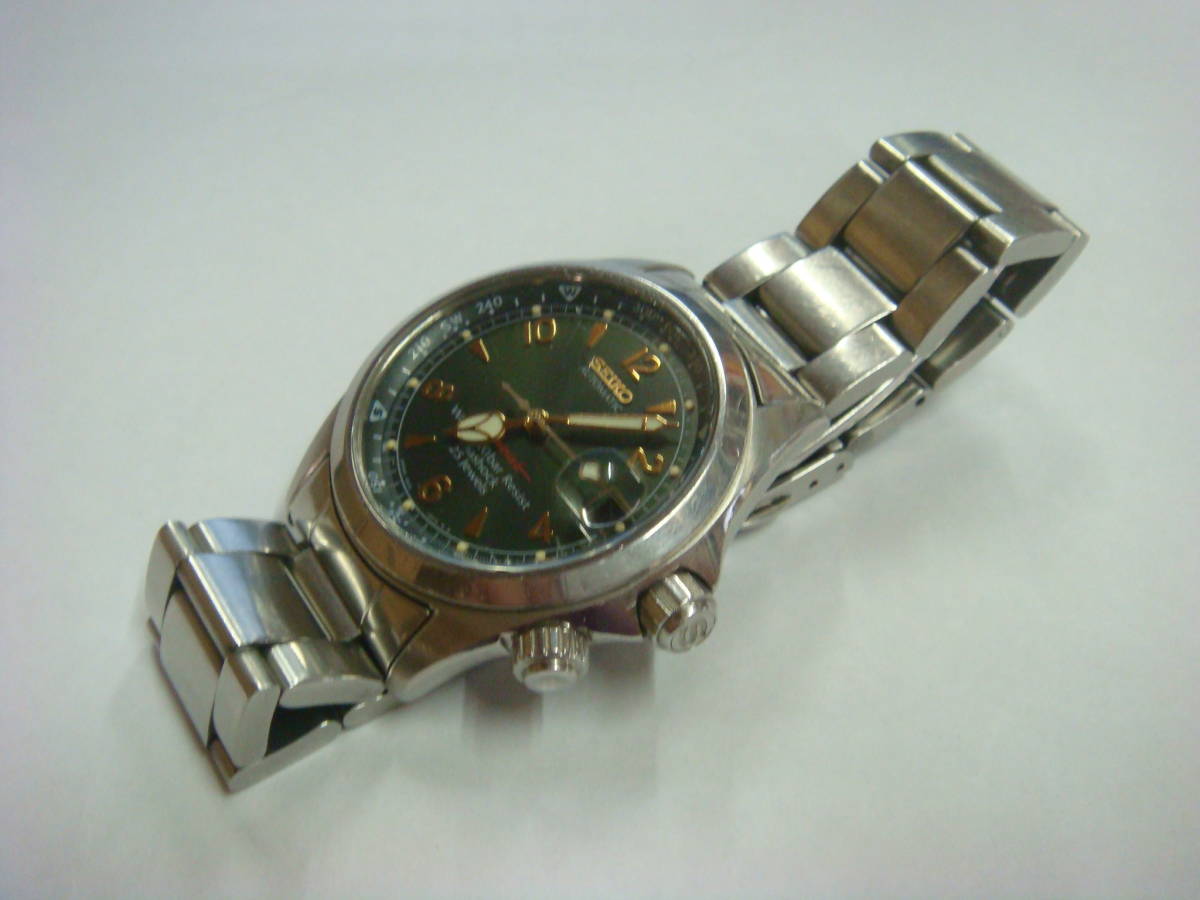 SEIKO セイコー Alpinist アルピニスト 4S15-6000 自動巻 文字盤 緑 