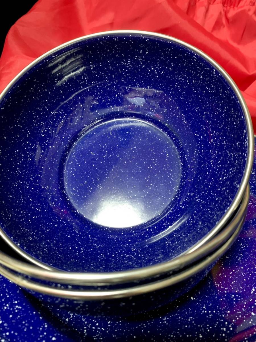 超美品 Coleman コールマン 12ピース 食器セット テーブルウェア 琺瑯