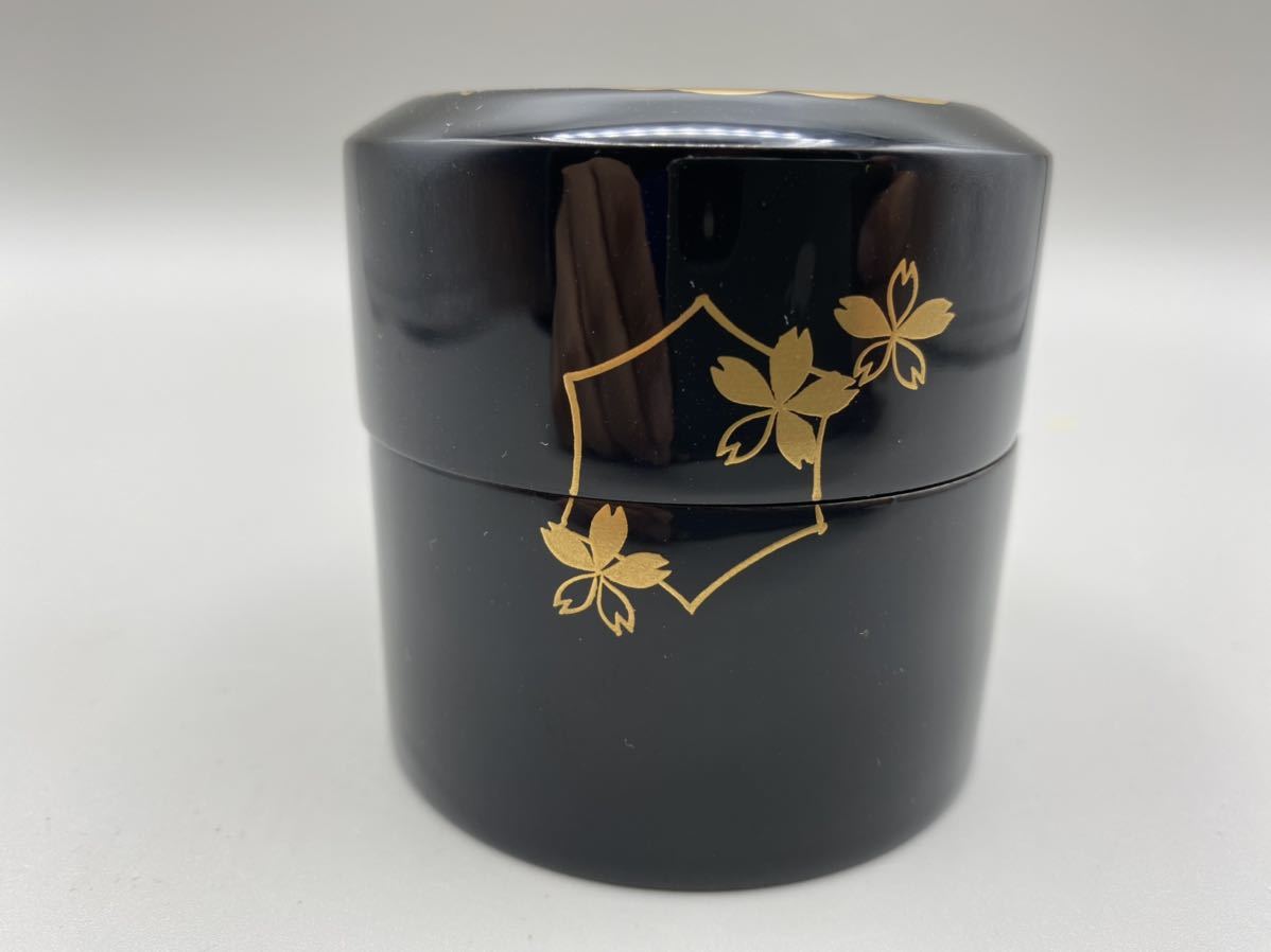 茶道具 大棗 雪月花 唐松 新栄堂 螺鈿 内銀地 作 田中宗凌 蒔絵