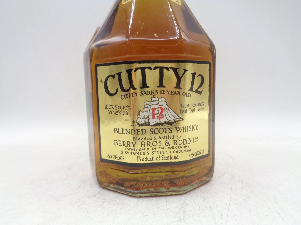 CUTTY 12年 カティ サーク スコッチ ウイスキー 特級 4/5QUART 43% 未