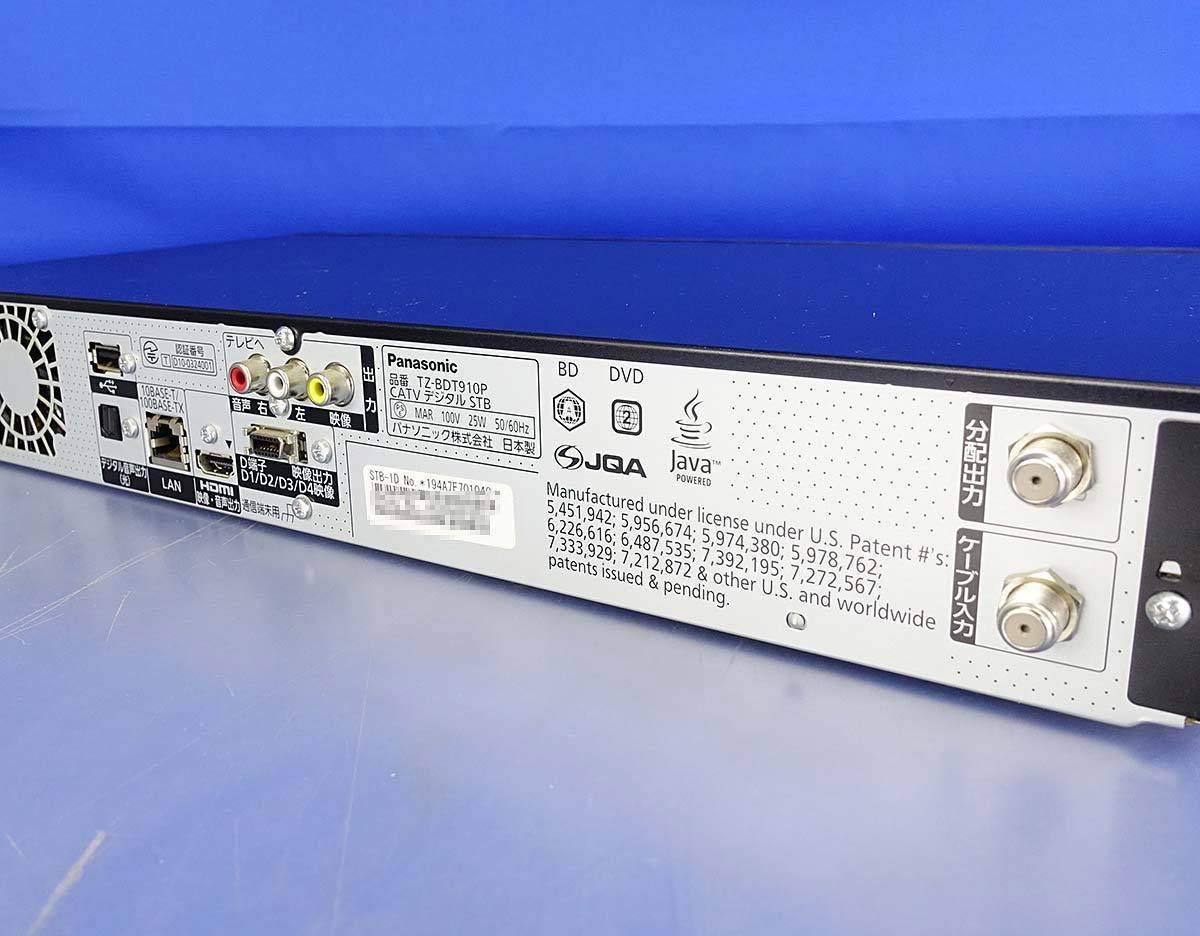 ケーブルTV STB 録画OK Panasonic TZ-BDT910P ブルーレイ HDD500GB内蔵