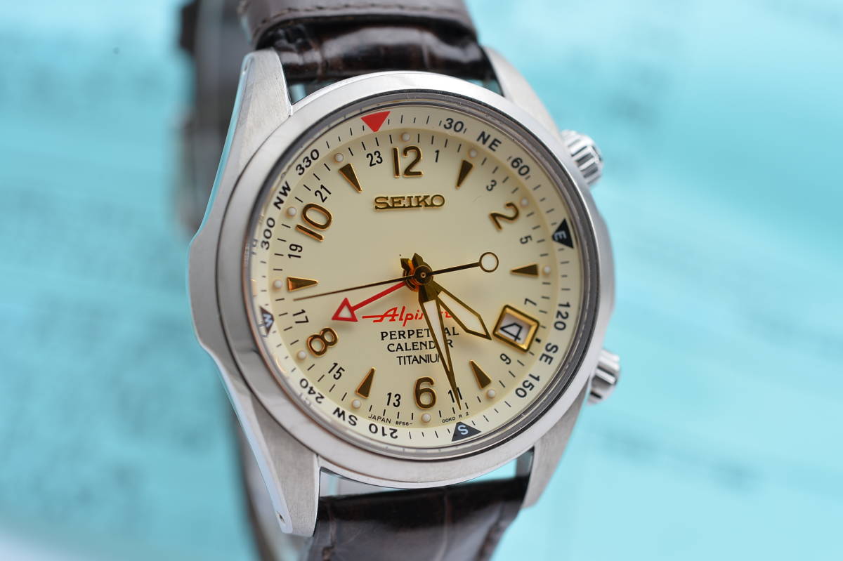 4970 OH済 SEIKO SBCJ031 8F56-00D0 Alpinist Titanium セイコー 