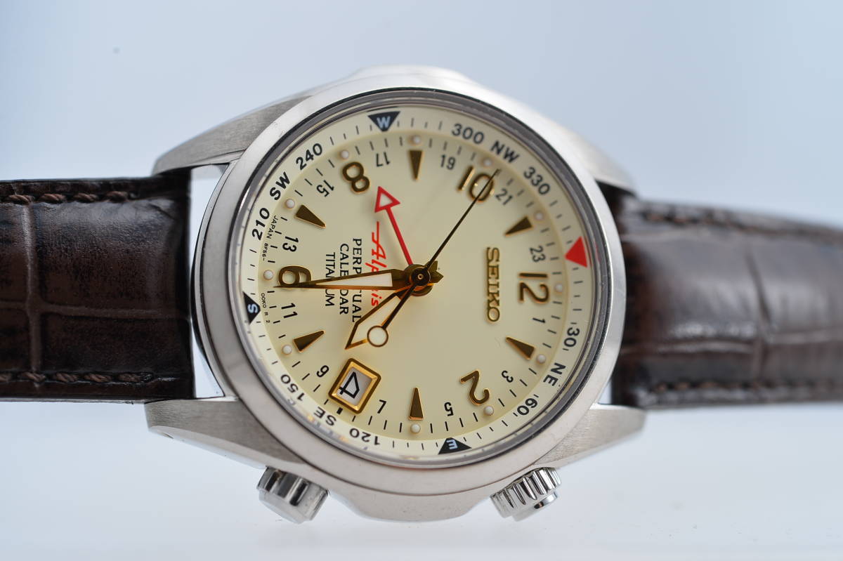 4970 OH済 SEIKO SBCJ031 8F56-00D0 Alpinist Titanium セイコー 