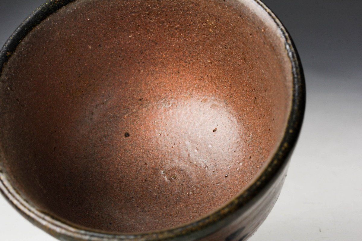 中里重利 唐津刷毛目茶碗 共箱 美術品・アンティーク・コレクション