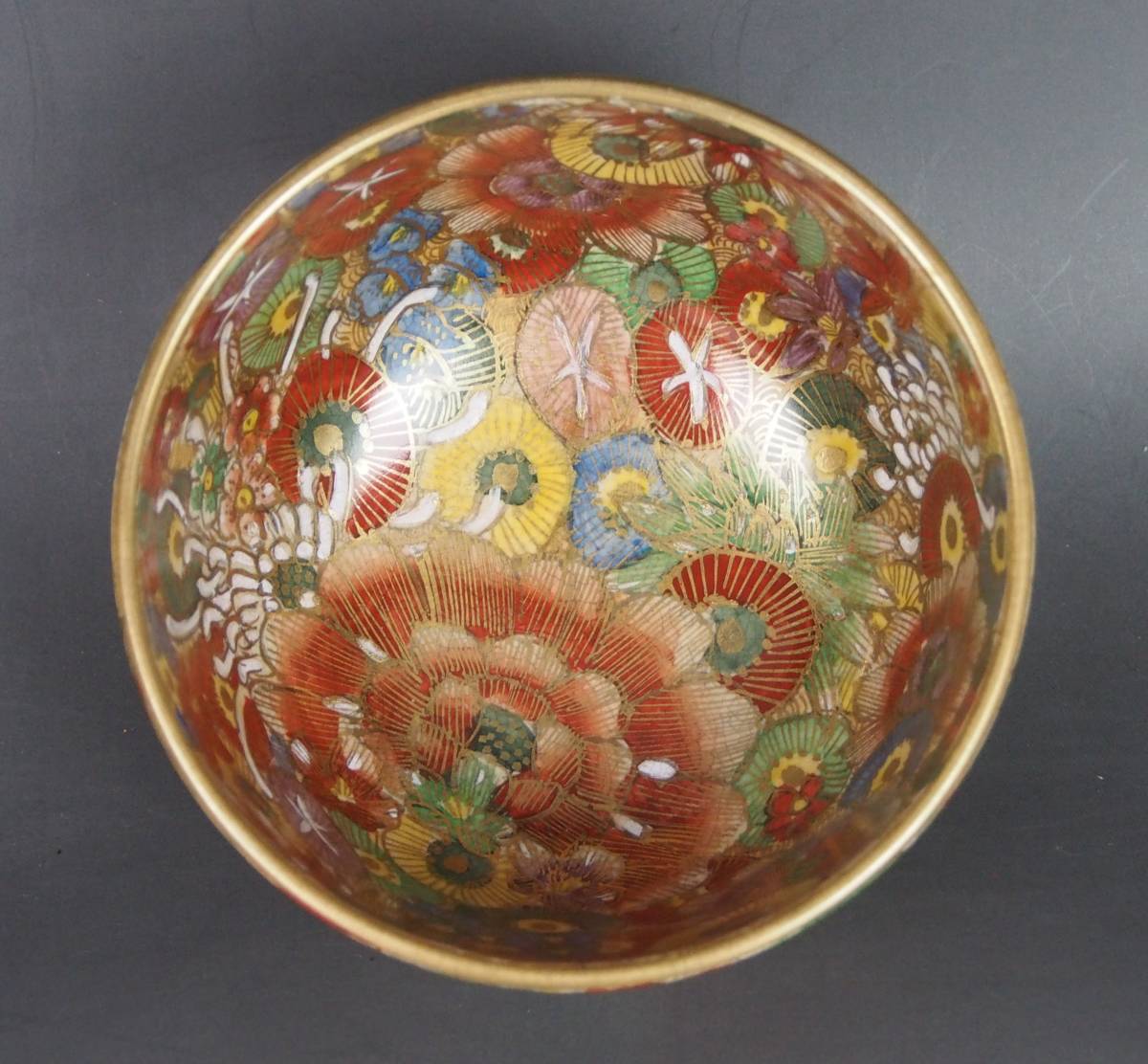 P茶道具 沈壽官 色絵金彩 牡丹 百花之図 茶碗 共箱⑧ の商品 薩摩