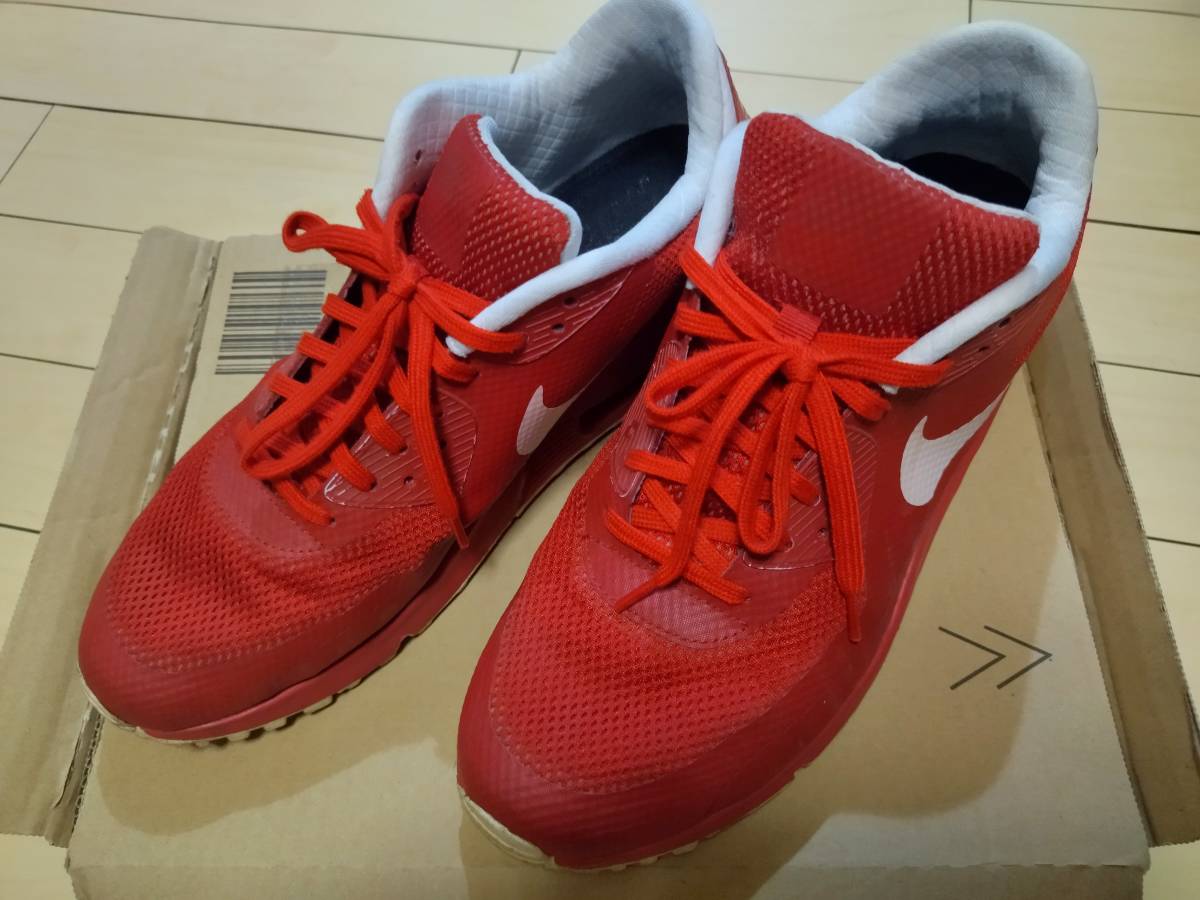 28.5cm NIKEid AIR MAX 90 ナイキ エアマックス メッシュ レッド 赤 US 
