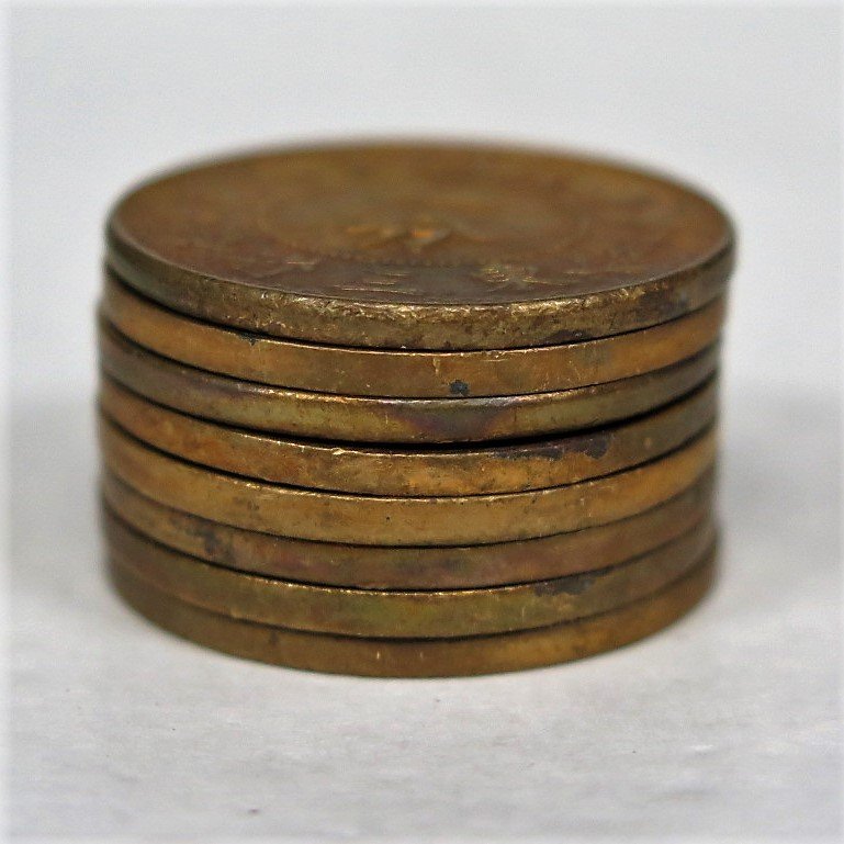 1円～ 中国古銭 中華民国 十八年 銅銭 東三省 総重量：約44.9