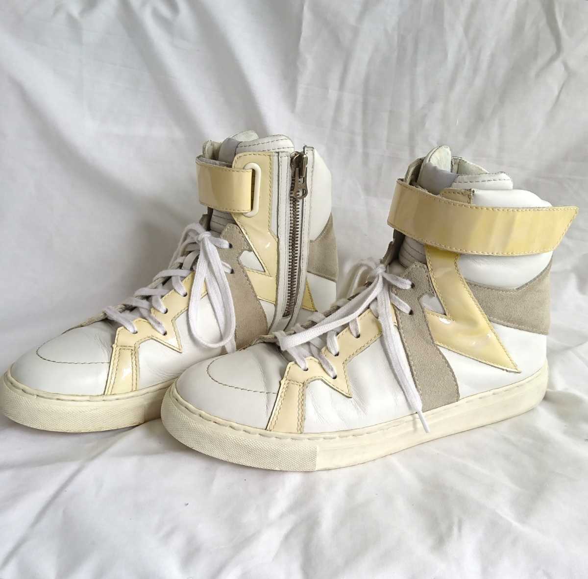 14AW kazuyuki kumagai ATTACHMENT ハイカットレザースニーカー 14AW kazuyuki kumagai ATTACHMENT ハイカットレザースニーカー