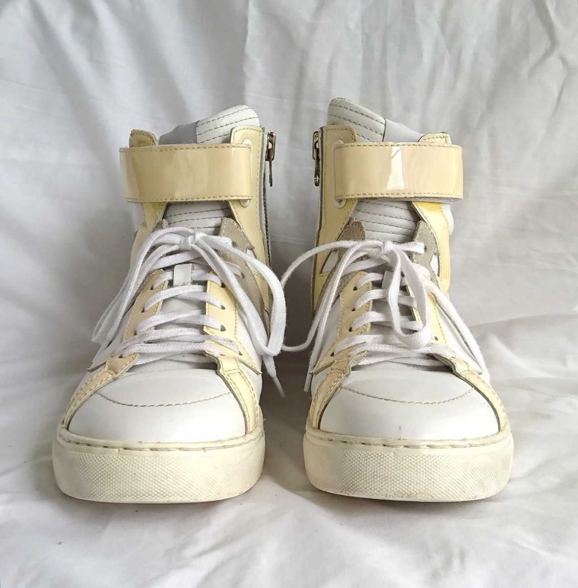 14AW kazuyuki kumagai ATTACHMENT ハイカットレザースニーカー 14AW kazuyuki kumagai ATTACHMENT ハイカットレザースニーカー