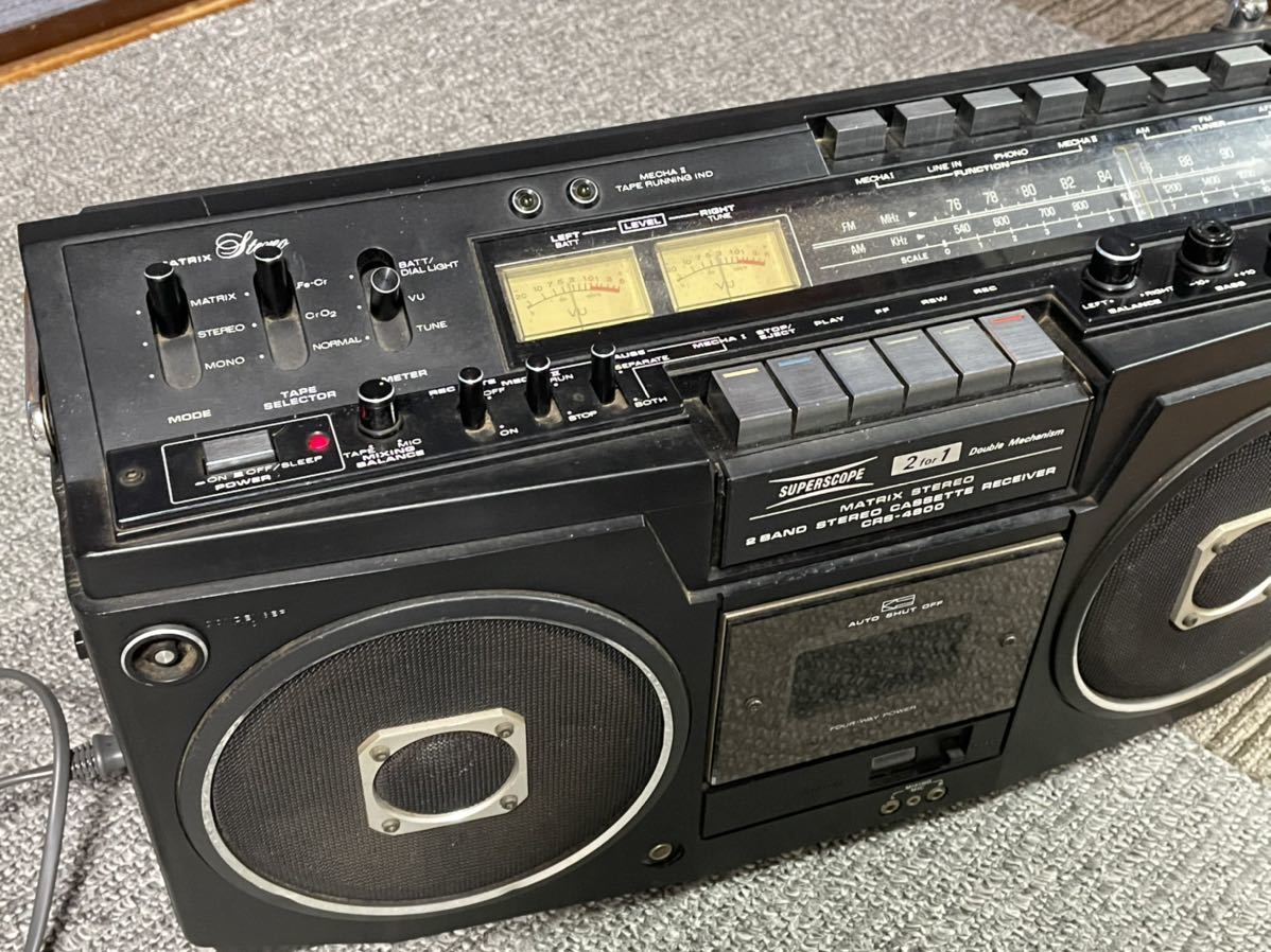 SUPER SCOPE スーパースコープ CRS-4800 カセットデッキ ラジカセ ジャンク