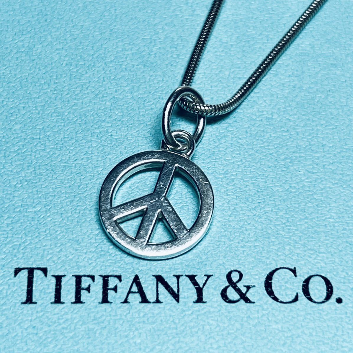 OLD TIFFANYオールド ティファニー ピースサイン チャーム ネックレス