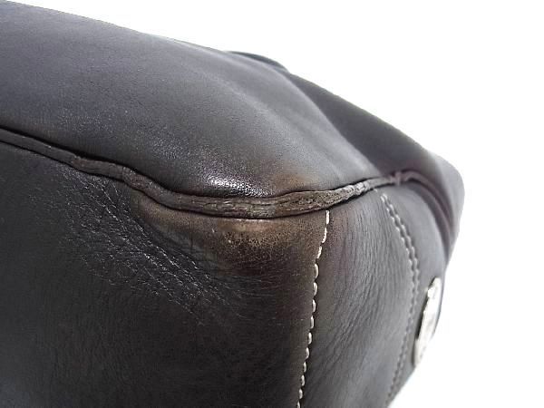 1円 CELINE セリーヌ ブギーバッグ レザー ハンドバッグ トートバッグ 手持ちかばん ダークブラウン系 BB1612JN ブギーバッグ セリーヌ ハンドバッグ 1円～CELINE □ アイボリー