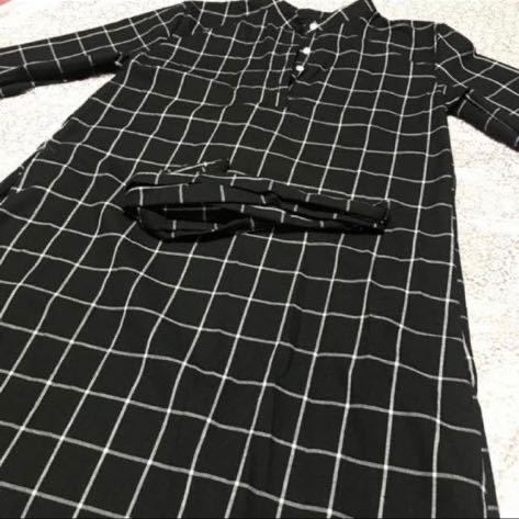 ロング丈　コート　ジャケット　ギャザー付き　ブラック　大きいサイズ
