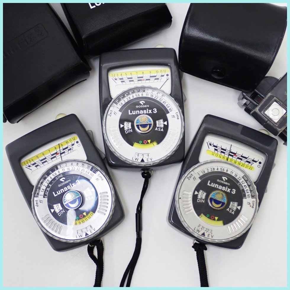 GOSSEN ゴッセン BIX3 露出計 ☆GOSSEN/ゴッセン Lunasix3 露出計 3台セット ケース・アタッチメント