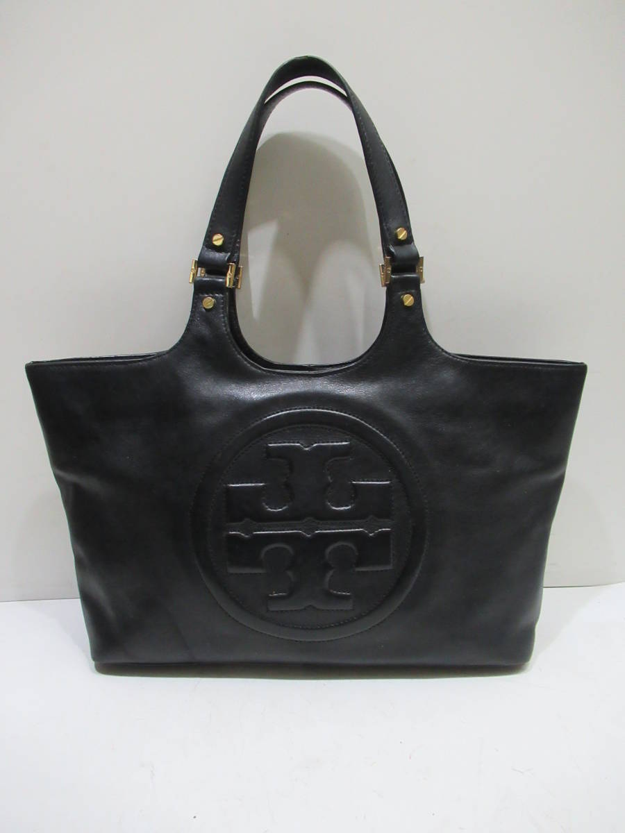 Tory Burch トリーバーチ デカロゴ レザー ハンドバッグ ショルダー 