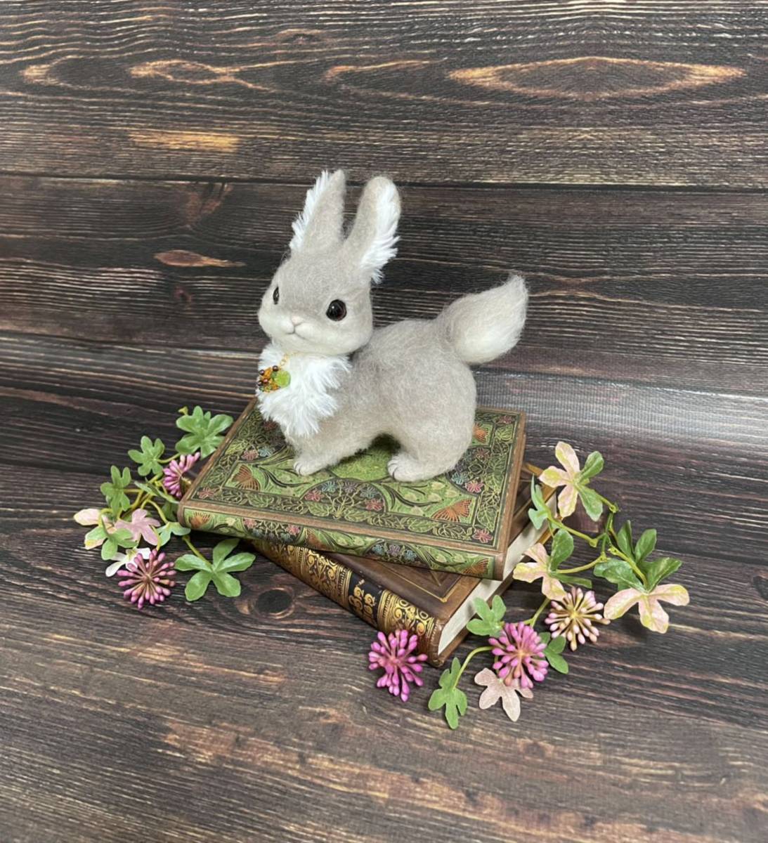 ◇あぐれあーぶる◇ ふわふわ秋うさぎ 羊毛フェルト ハンドメイド 兎