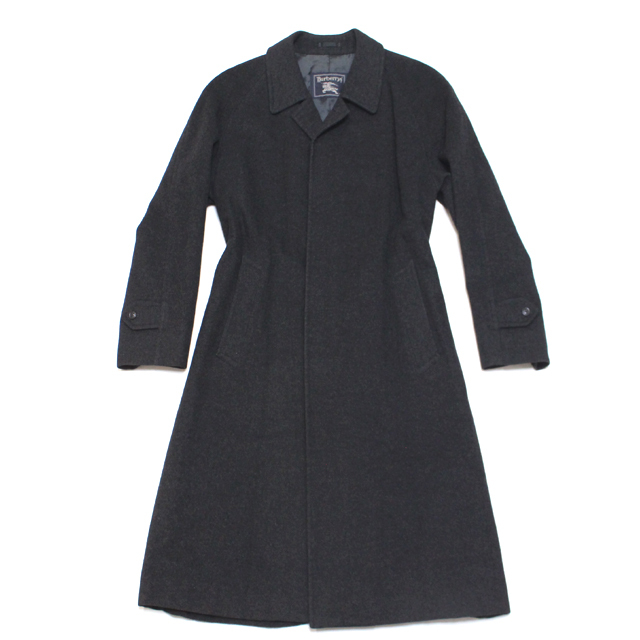 美品 BURBERRY バーバリー カシミャ ウール チェスターコート グレー 