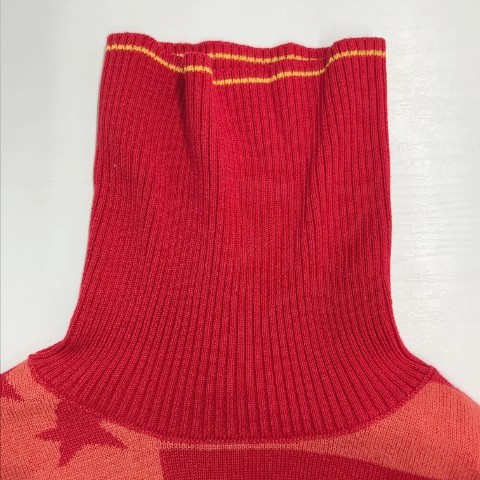 LOUD MOUTH ラウドマウス タートルネックニット 星条旗柄 レッド系 M