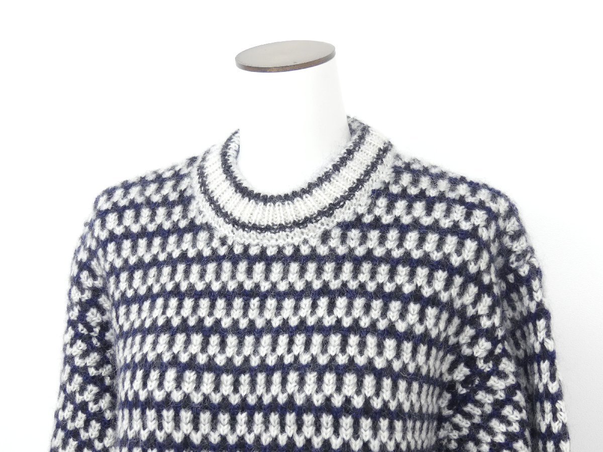 未使用 新作 BLAMINK ブラミンク ジャガード3Gロングスリーブニット 1  