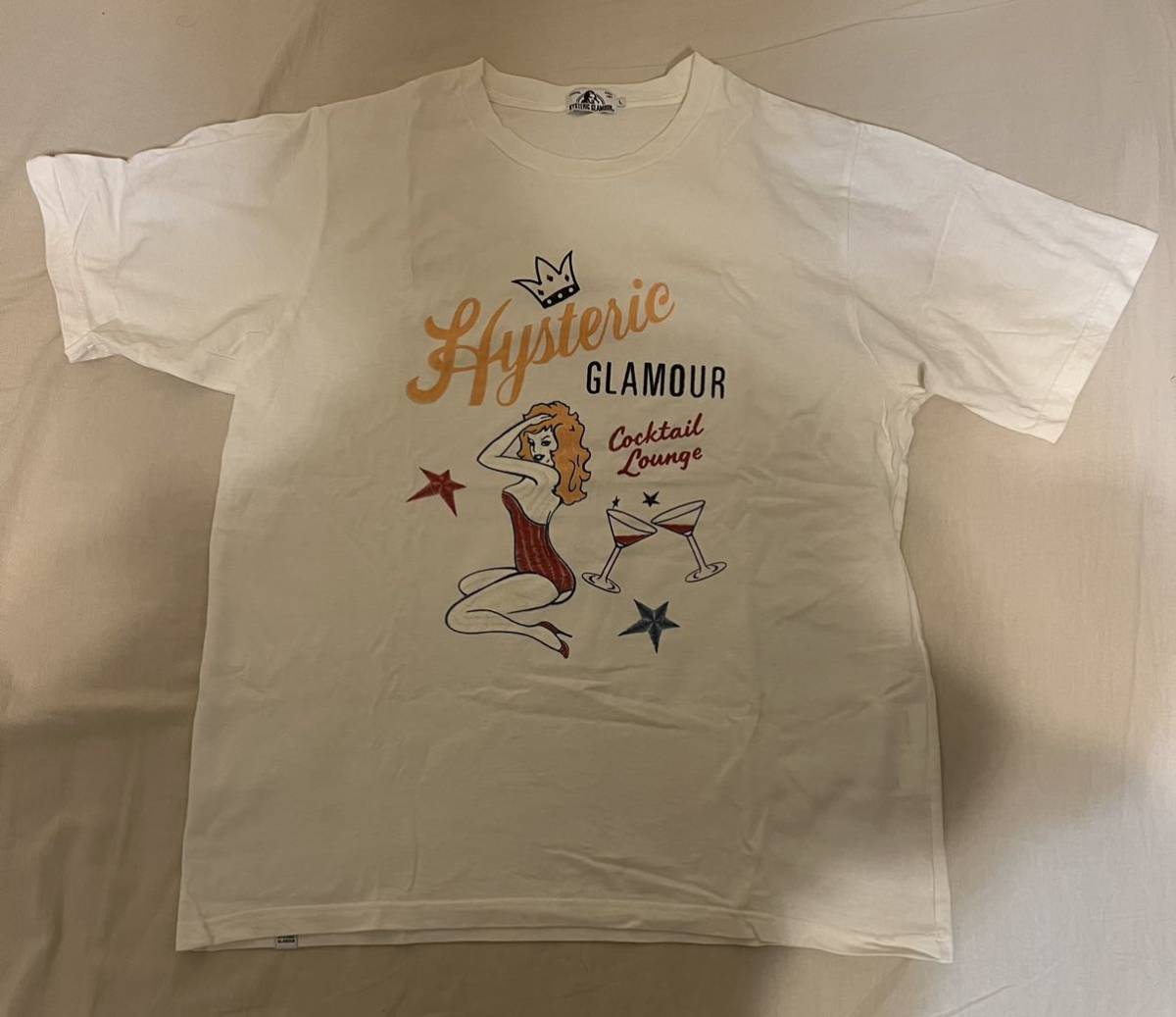ヒステリックグラマー白Tシャツ HYSTERIC GLAMOUR 中古品HYSTERIC GLAMOUR ヒステリックグラマー Tシャツ 白L 【公式通販】