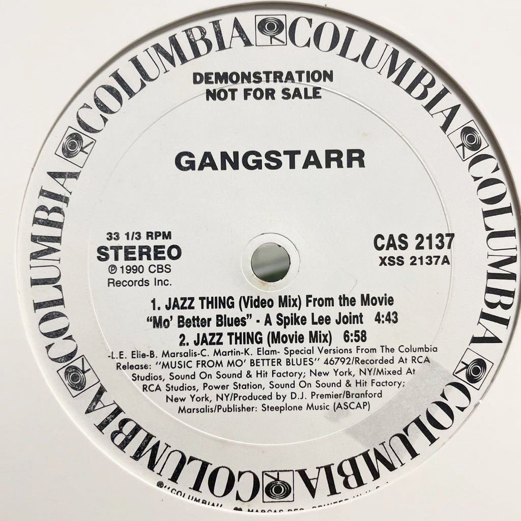 US ORIGINAL PROMO Gang Starr &frasl; Jazz Thing dj premier