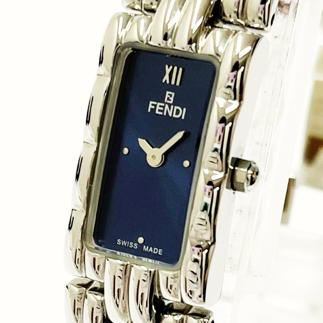 稼働 FENDI フェンディ メンズ腕時計 ブラック文字盤 箱付き メンズ 稼働 FENDI フェンディ メンズ腕時計 ブラック文字盤 箱付き