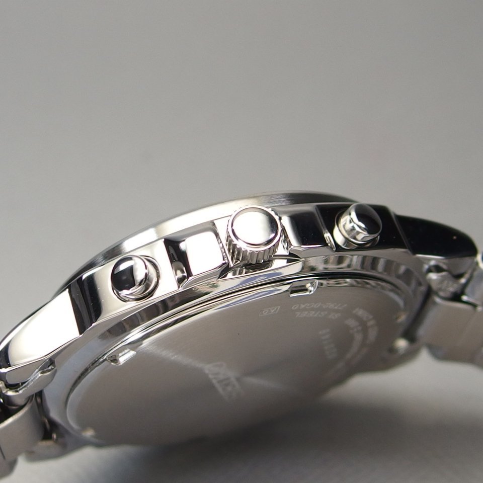 タグ付・美品】 SEIKO セイコー 7T92-0CA0 SS QZ クロノグラフ デイト
