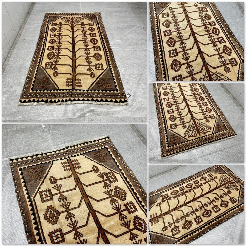 T1475☆未使用保管品☆ギャッベ☆ペルシャ絨毯☆ウール☆15万☆イラン☆215×130㎝ | 美術品 1000￥ペルシャ絨毯 二子玉川 蔦屋家電 ヴィンテージ