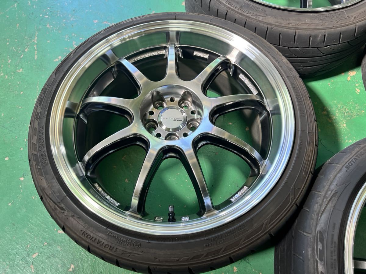 良品】WORK EMOTION D9R 18インチ ホイール 4本 PCD100 5穴 8.5J +47 