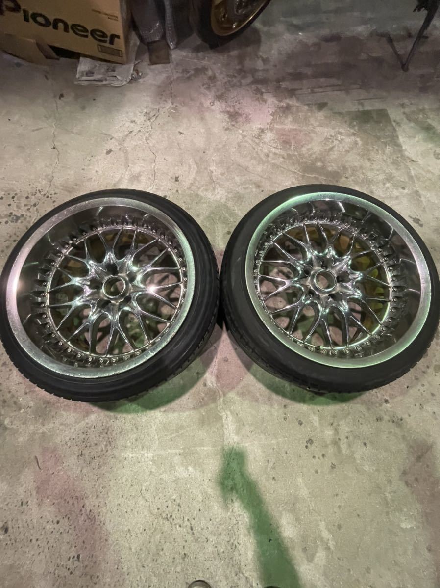WORK rezax レザックス 18×9.5j+2 深リム メッキエクイップ VS