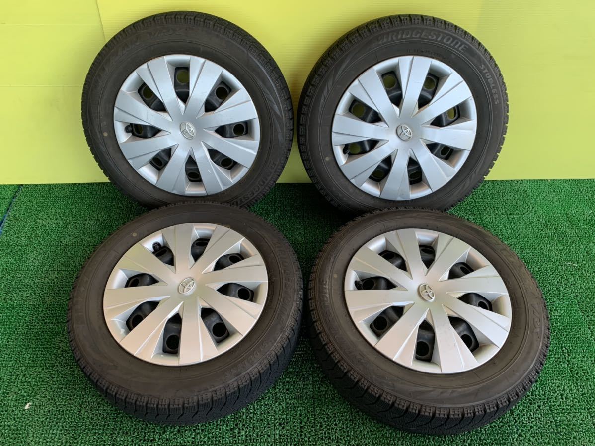 人気，お得 175/65R15 2019年スタッドレス 4本セット ブリヂストンブリザックVRX トヨタ純正スチール アクア ポルテ ヴィッツ(スタッドレスタイヤ)｜売買されたオークション情報、yahooの商品情報をアーカイ 4穴