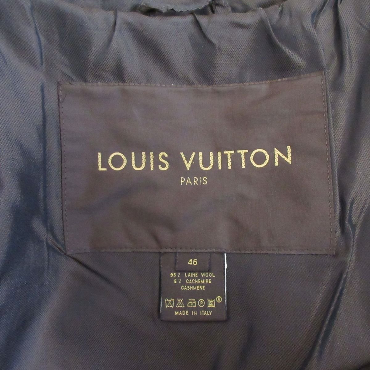 LOUIS VUITTON ルイヴィトン ダミエ柄 カシミヤブレンド フード付き 
