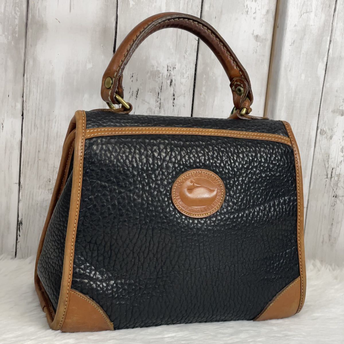 希少美品✨ ドゥーニー&バーク 2way ショルダーバッグ グリーン 鍵付 
