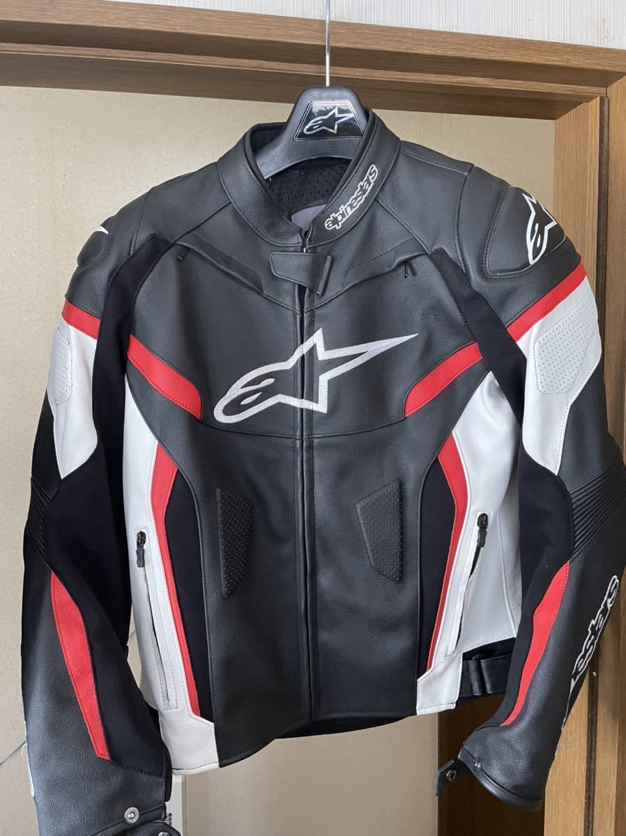 alpinestars アルパインスターズ GP PLUS R V2 レザージャケットBLACK WHITE RED サイズ50_1