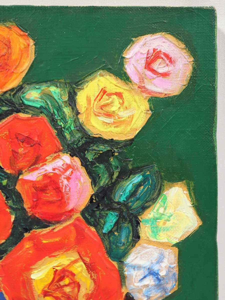 油彩画 市村司 作 「ばら」 【公式通販】