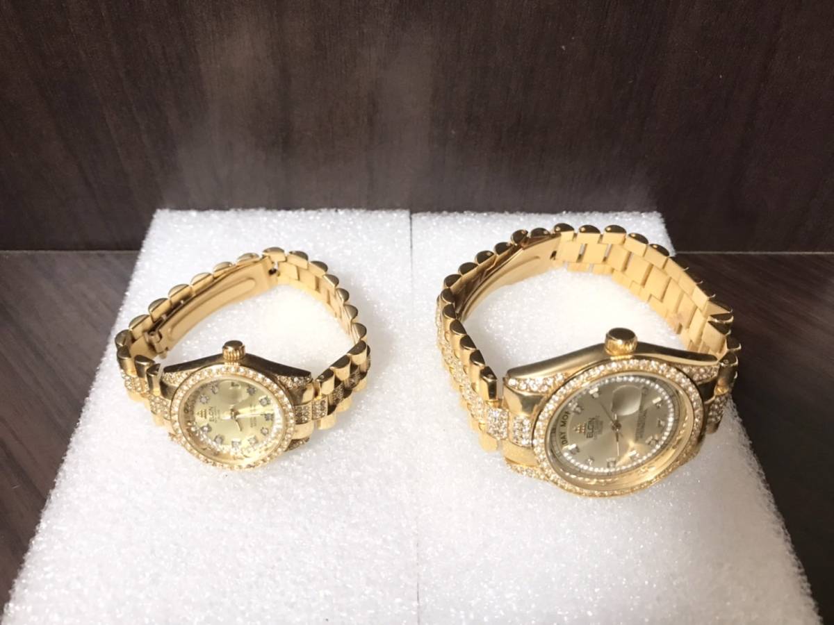 1円】2本セット ELGIN エルジン 時計 腕時計 ペアウォッチ FK-642-D FK