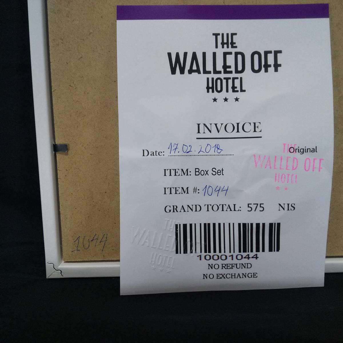 状態良好!! バンクシー THE WALLED OFF HOTEL BOX SET 2018 販売証明